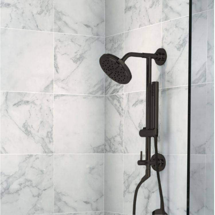 Moen 6-3/4" Single-Function Round Rain Showerhead with Immersion Technology, Eco-Performance, Self-Pressurizing, 1.5 GPM, Matte Black - S176EP15BL