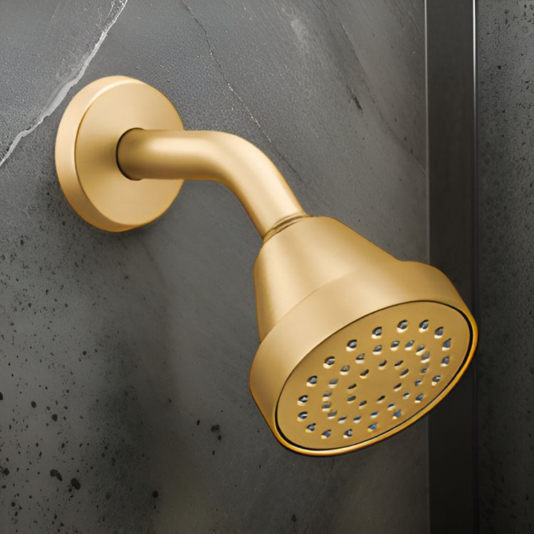 Moen Align 3-5/8" Single-Function Round Showerhead with WaterSense Certification, Eco-Performance, Full Spray, 1.5 GPM, Brushed Gold- 6399EP15BG
