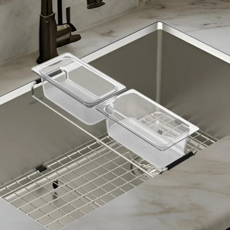 Moen Luxe Chef Workstation System Two Prep Bins with Clear Plastic Lids, Acrylic - 215820