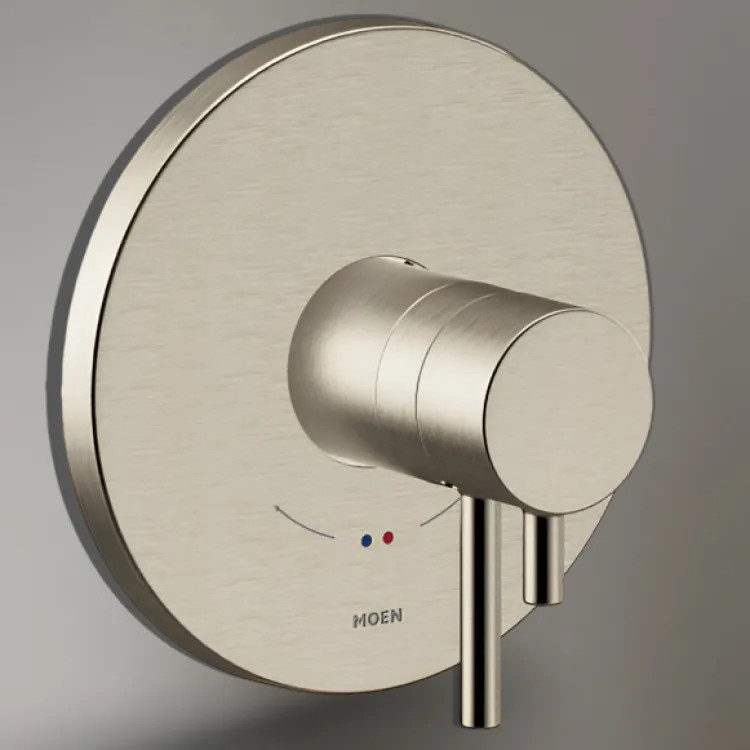 Moen Align Two-Handle Valve Only Trim w/ Flow Control and Temperature Adjust, Lever Handle, M-Core 4, Thermostatic Cartridge, Brushed Nickel - UT4291BN