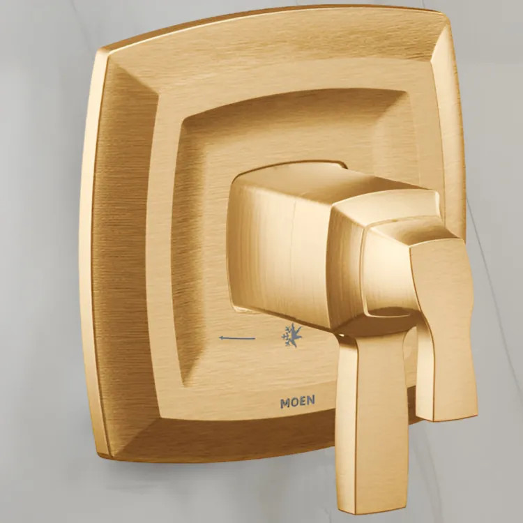 Moen Voss Valve Only Trim w/ Flow Control and Temperature Adjust, Lever Handle, M-Core 4, Thermostatic Cartridge, Brushed Gold - UT4691BG