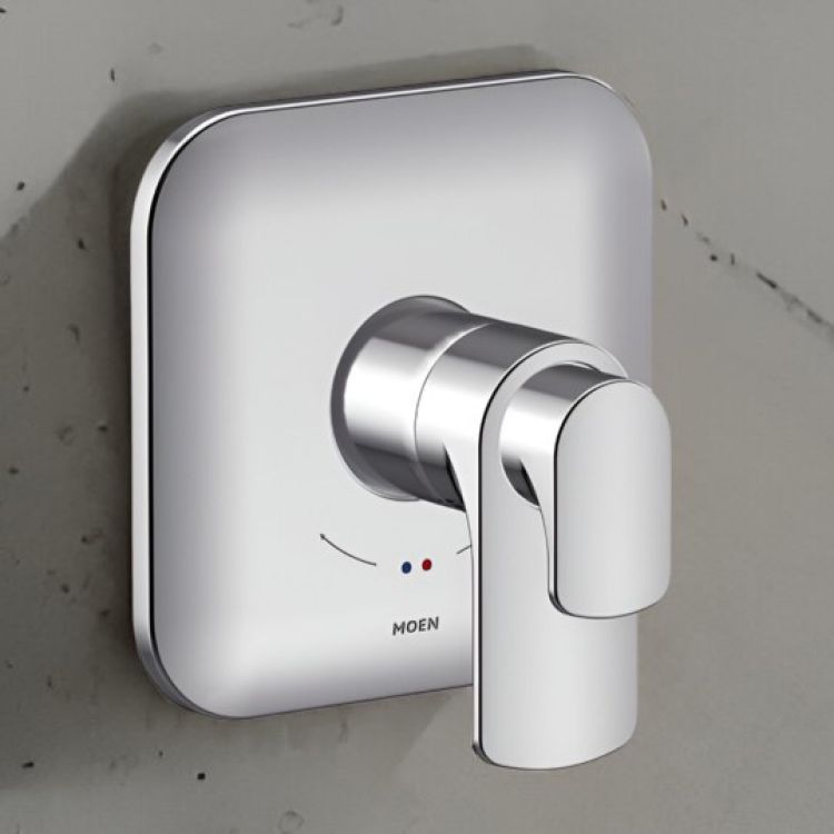 Moen Rizon Tub/Shower Valve Only Trim w/ Flow Control and Temperature Adjust, Lever Handles, M-Core 4, Thermostatic Cartridge, Chrome - UT4811