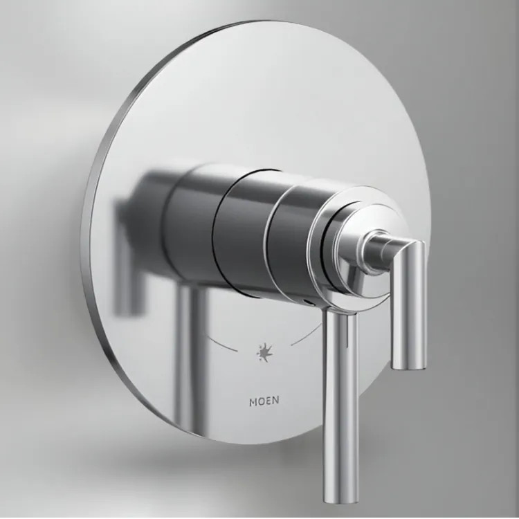 Moen Arris Valve Only Trim w/ Flow Control and Temperature Adjust, Lever Handles, M-Core 4, Thermostatic Cartridge, 1.75 GPM, Chrome - UTS42001