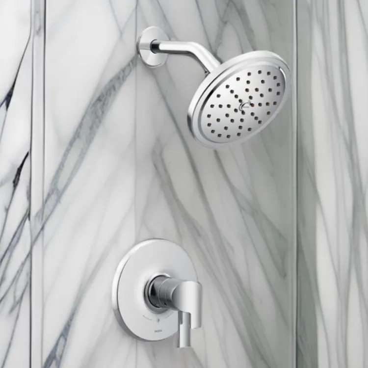 Moen Doux 6-3/4" Eco-Performance Rainshower Faucet, Lever Handle, Single Function, ADA, M-Core 4, Thermostatic Cartridge, 1.75 GPM, Chrome - UTS4202EP