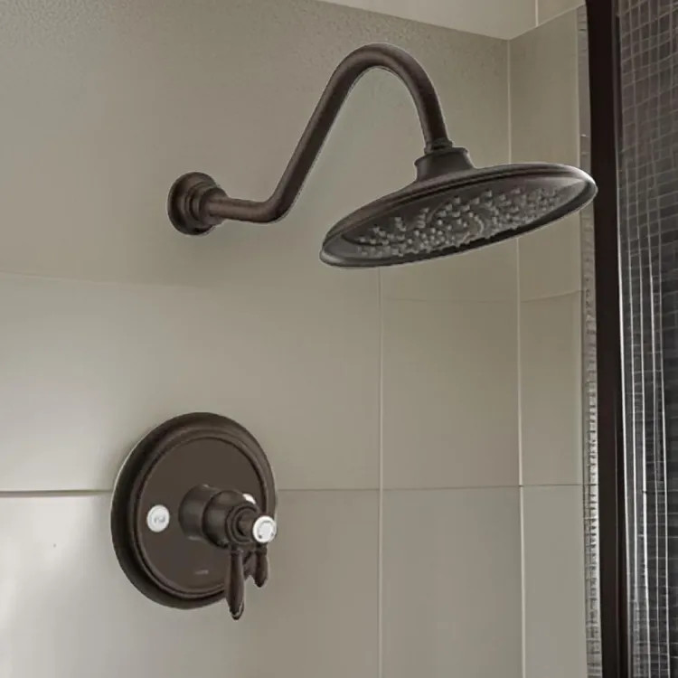 Moen Weymouth 9" Eco-Performance Rainshower Faucet, Lever Handle, Two Function, M-Core 4, Thermostatic Cartridge, 1.75 GPM, Oil Rubbed Bronze - UTS43102EPORB