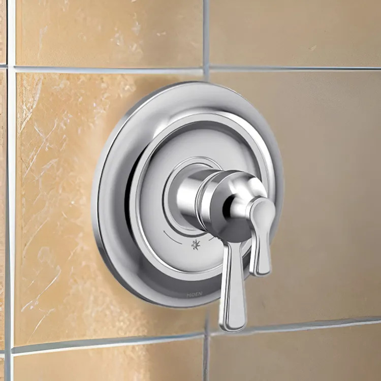 Moen Colinet Two-Handle Valve Only Trim with Flow Control and Temperature Adjust, Lever Handle,  M-Core 4, Thermostatic Cartridge, Chrome - UTS444301