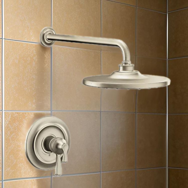 Moen Colinet 10" Raincan Shower Faucet, Lever Handle, Single Function, M-Core 4, Thermostatic Cartridge, 1.75 GPM, Brushed Nickel - UTS444302EPBN