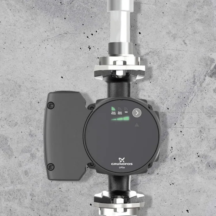 Grundfos UPSe ECM Recirculation Pump, 1/20 HP, 115V, 9H, Cast Iron, Rotated Flange - 15-58FR (92603107)