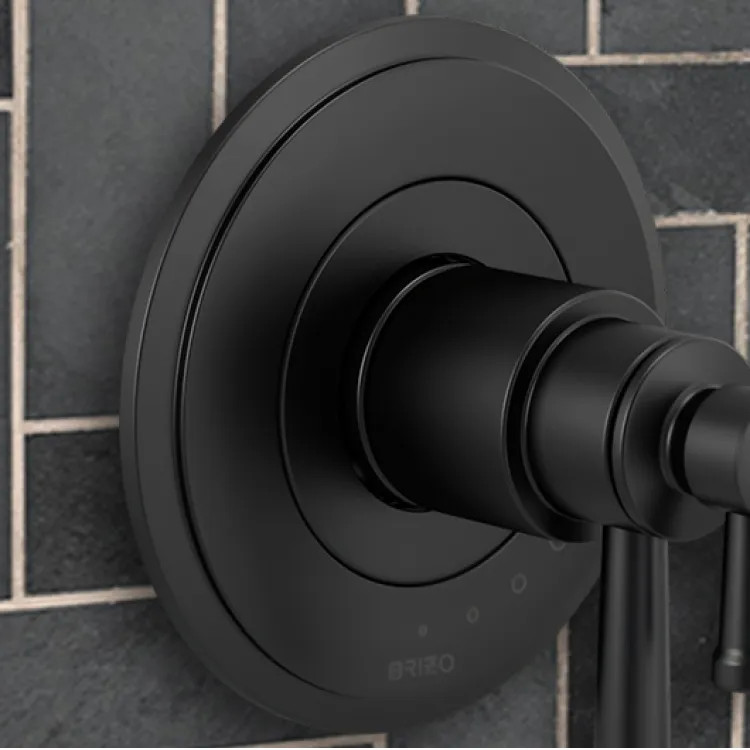 Brizo Atavis Escutcheon for Thermostatic Valve, Matte Black - RP100614BL
