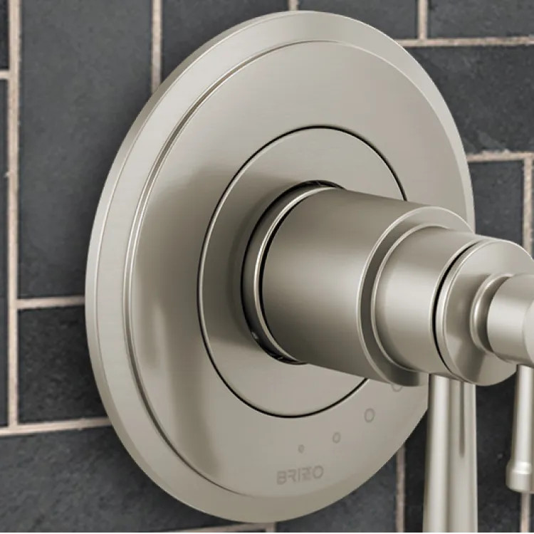 Brizo Atavis Escutcheon for Thermostatic Valve, Brilliance Luxe Nickel - RP100614NK