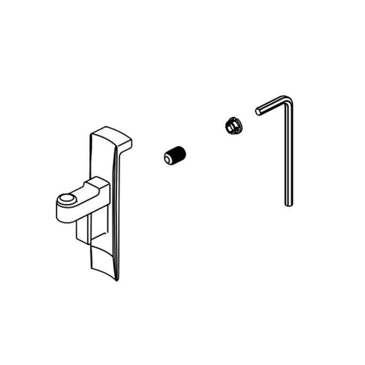 Brizo Atavis Finial, Screw, Cover, Lift Rod, and Wrench for Roman Tub Faucet, Brilliance Polished Nickel - RP100765PN
