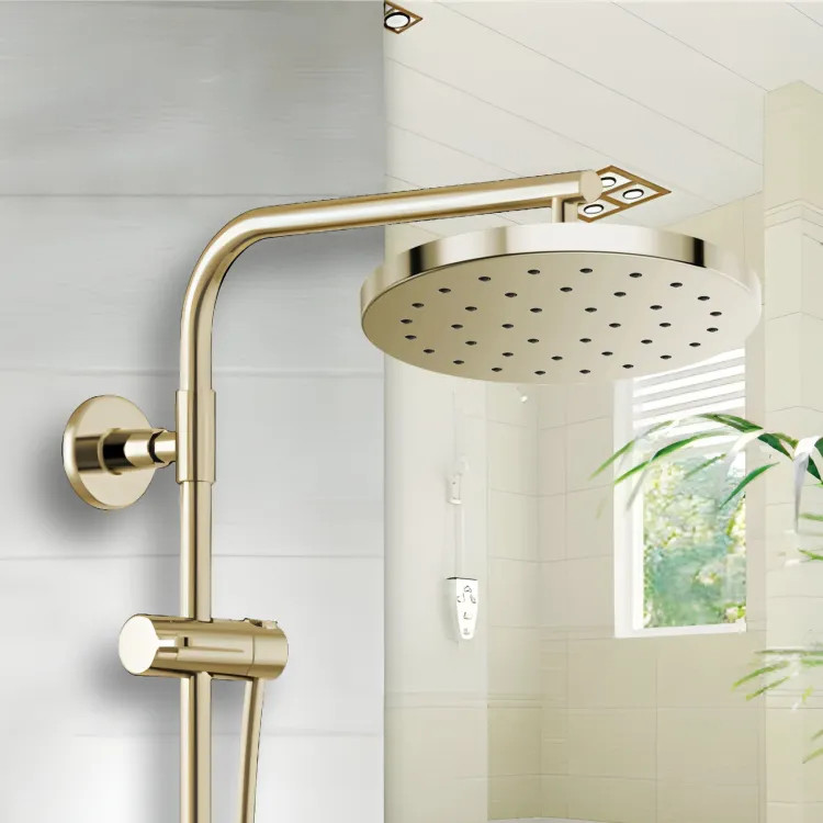 Brizo Essential 14" Raincan Showerhead, Single-Function, Round, H2Okinetic, Touch-Clean, WaterSense, 1.75 GPM, Brilliance Polished Nickel - 81987-PN