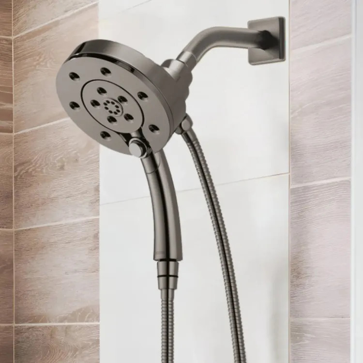 Brizo Hydrati 2-in-1 Multi-Function Shower, MagneDock, H2Okinetic, 2.5 GPM, Brilliance Black Onyx - 86275-BNX-2.5