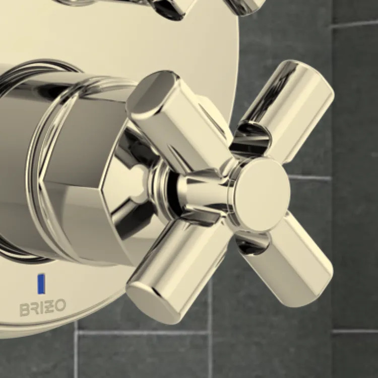 Brizo Invari Volume Control Cross Handle Assembly, Brilliance Polished Nickel - RP101177PN