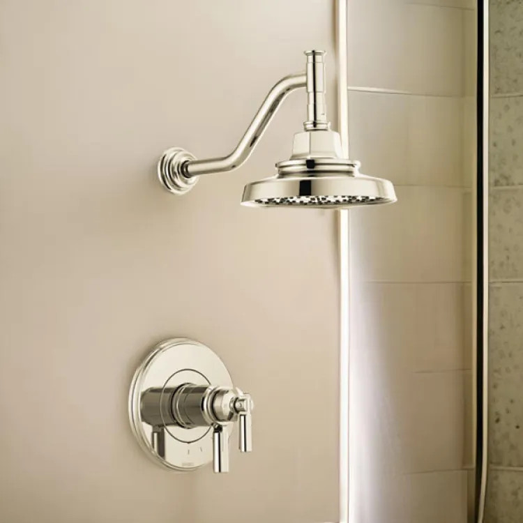 Brizo Invari TempAssure Thermostatic Shower Faucet with Multi-Function Showerhead, 1.75 GPM, Brilliance Polished Nickel - T60276-PN