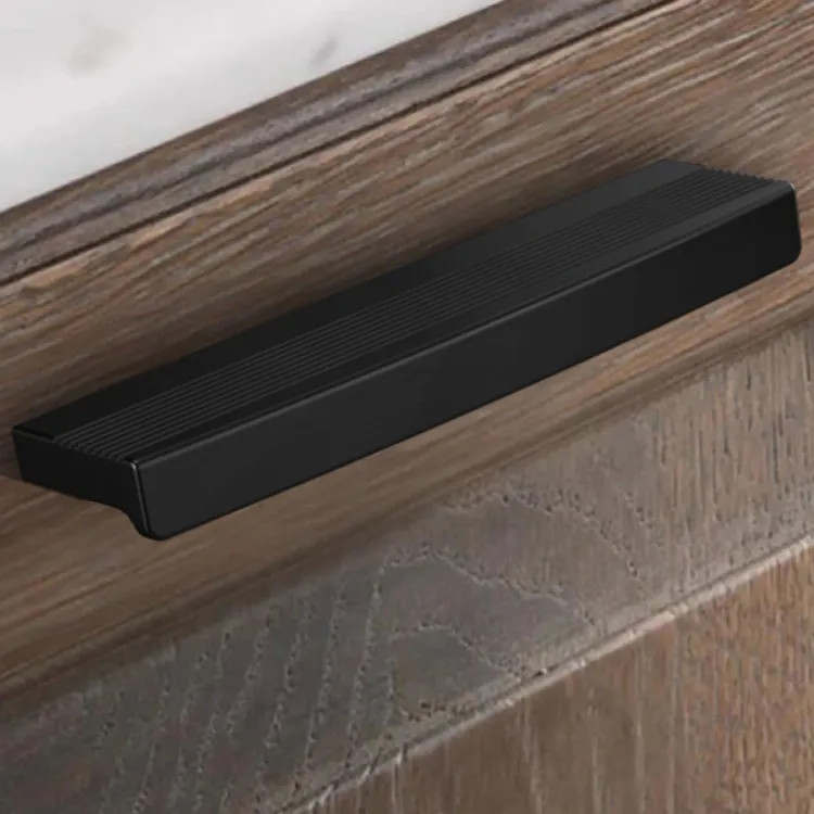 Brizo Kintsu Rectangular Metal Bin Pull, Matte Black - 699107-BL