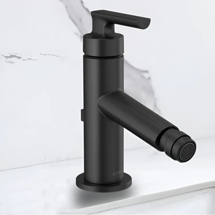 Brizo Kintsu Single-Handle Bidet Faucet with Metal Pop-Up, Lever Handle, Single-Hole, Matte Black - 68106-BL