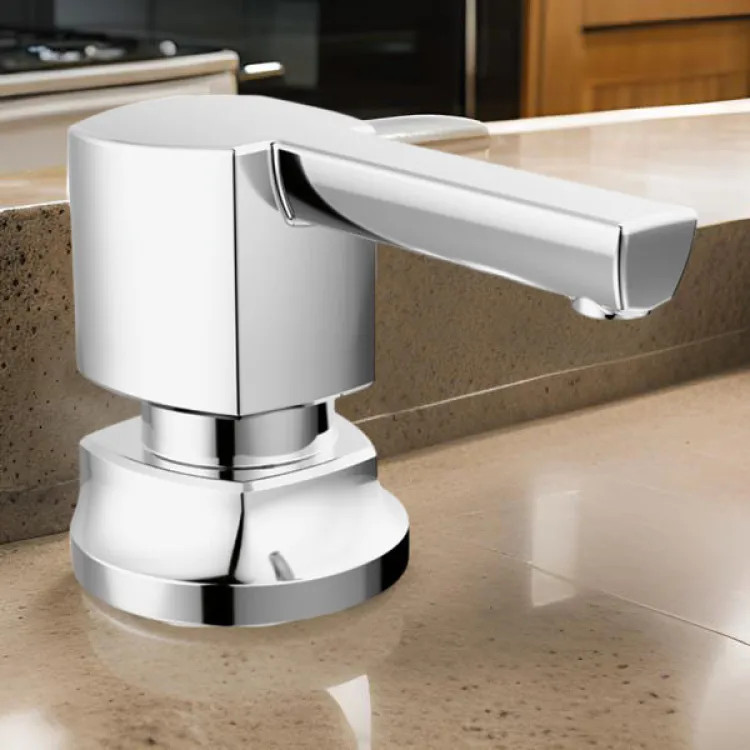 Brizo Kintsu Soap/Lotion Dispenser, 13 oz, Lumicoat Polished Chrome - 695306-PC-L