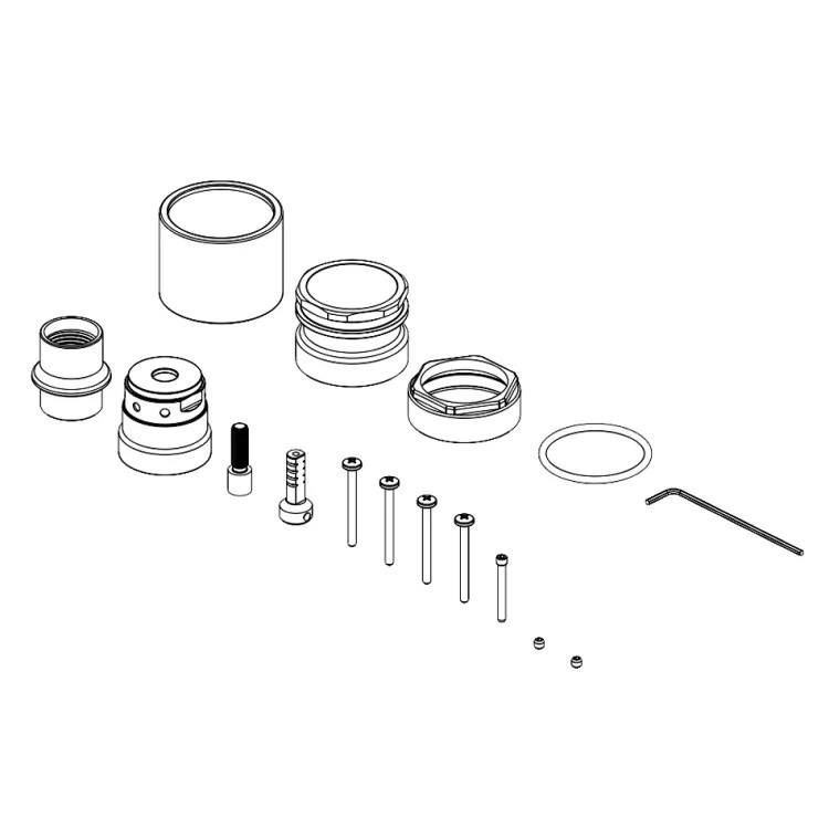 Brizo Kintsu Thermostatic Valve Trim Thick Wall Installation Kit, Matte Black - RP101619BL