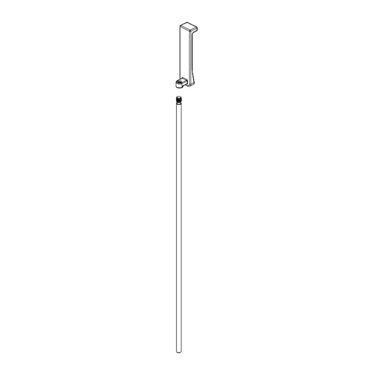 Brizo Levior Lift Rod and Finial for Widespread Lavatory Faucet, Brilliance Black Onyx - RP100484BNX