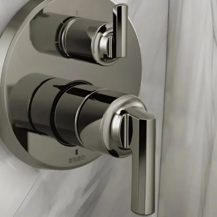 Brizo Levoir Lever Handle Kit for Pressure Balance Valve with Integrated Diverter Trim, Brilliance Black Onyx - HL75P98-BNX