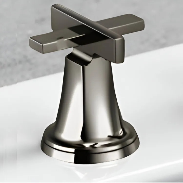 Brizo Levoir Cross Handle Kit for Roman Tub Faucet, Brilliance Black Onyx - HX698-BNX