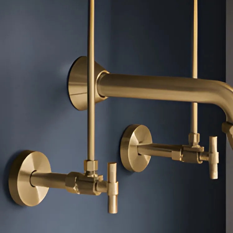Brizo Litze Angled Supply Stop Valve w/ Lever Handle, Brilliance Luxe Gold - BT022205-GL 