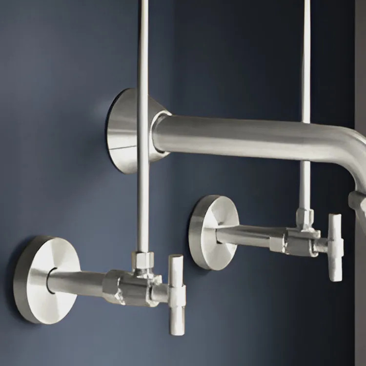 Brizo Litze Angled Supply Stop Valve w/ Lever Handle, Brilliance Luxe Nickel - BT022205-NK
