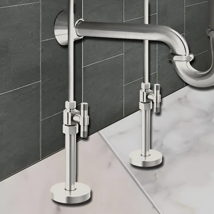 Brizo Litze Straight Supply Stop Valve with Lever Handle, Brilliance Luxe Nickel - BT021205-NK