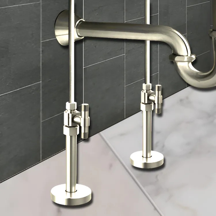 Brizo Litze Straight Supply Stop Valve with Lever Handle, Brilliance Polished Nickel - BT021205-PN