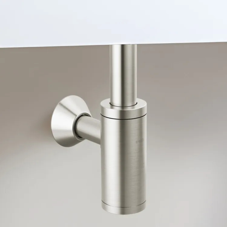 Brizo Bottle Trap with Flange, Brass, Brilliance Brushed Nickel - BT041142-BN