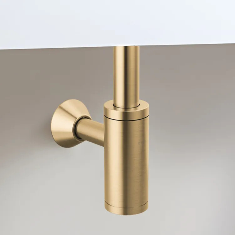 Brizo Bottle Trap with Flange, Brass, Brilliance Luxe Gold - BT041142-GL
