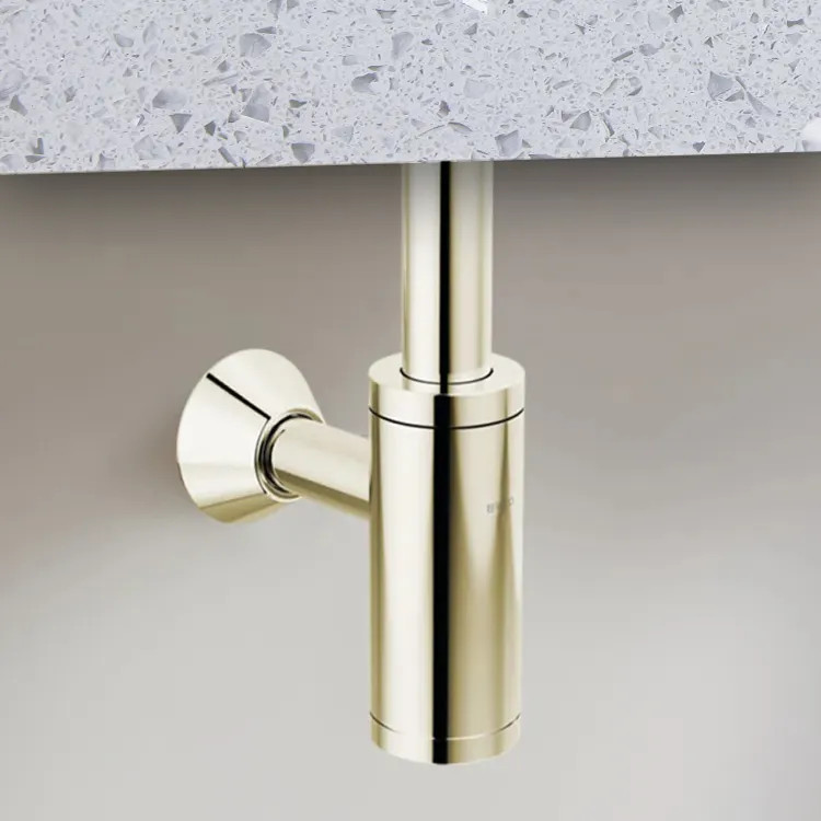 Brizo Bottle Trap with Escutcheon and Removable Cleanout Cover, Brass, Brilliance Polished Nickel - BT041142-PN