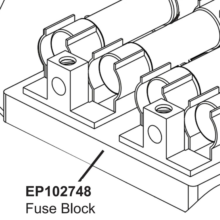 Brizo Fuse Block for Brizo Steam Shower, 2-Pole, 4-Fuse, 60 A - EP102748