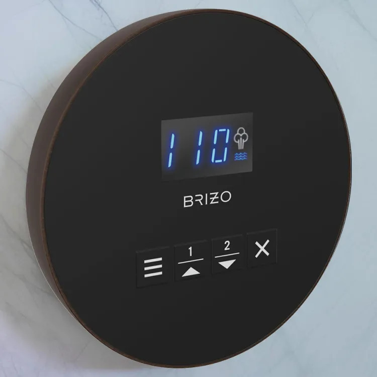 Brizo Mystix Digital Steam Shower Controller, Round, 2 Presets, Wall-Mount, Wall-Mount, Venetian Bronze - EP103315RB