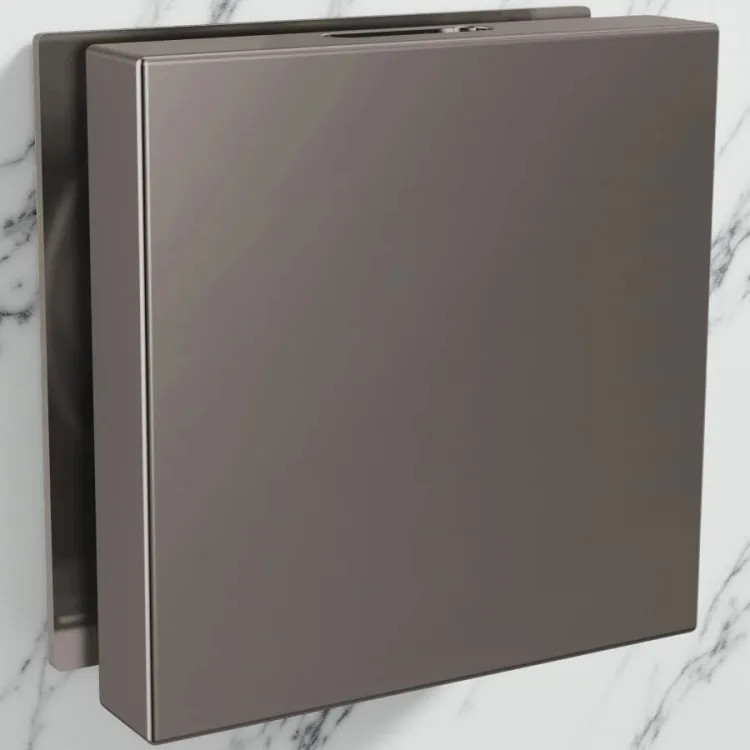 Brizo Mystix Linear Square Steam Head, Brilliance Black Onyx - RP103312BNXL