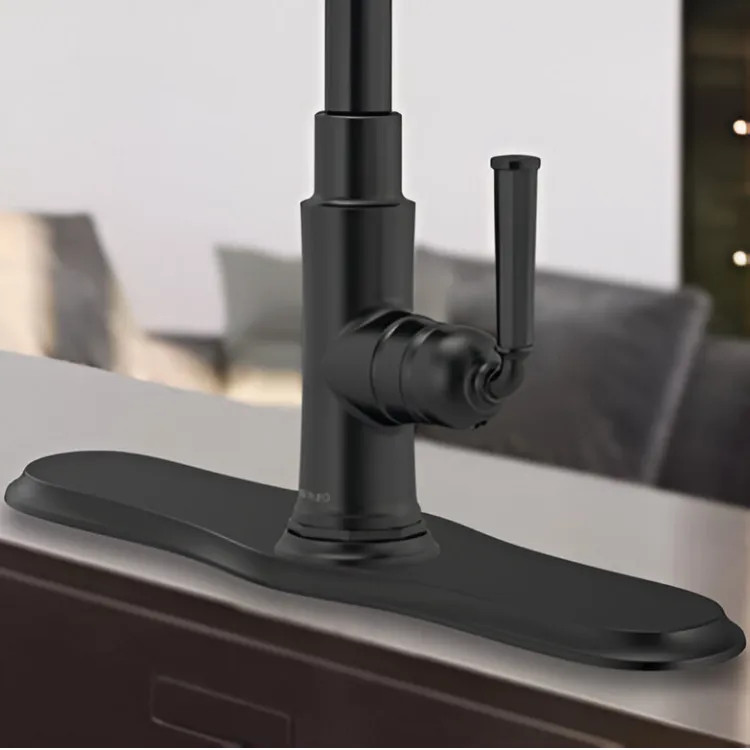 Brizo Escutcheon Plate for Rook Series Kitchen Faucet, Matte Black - RP100299BL