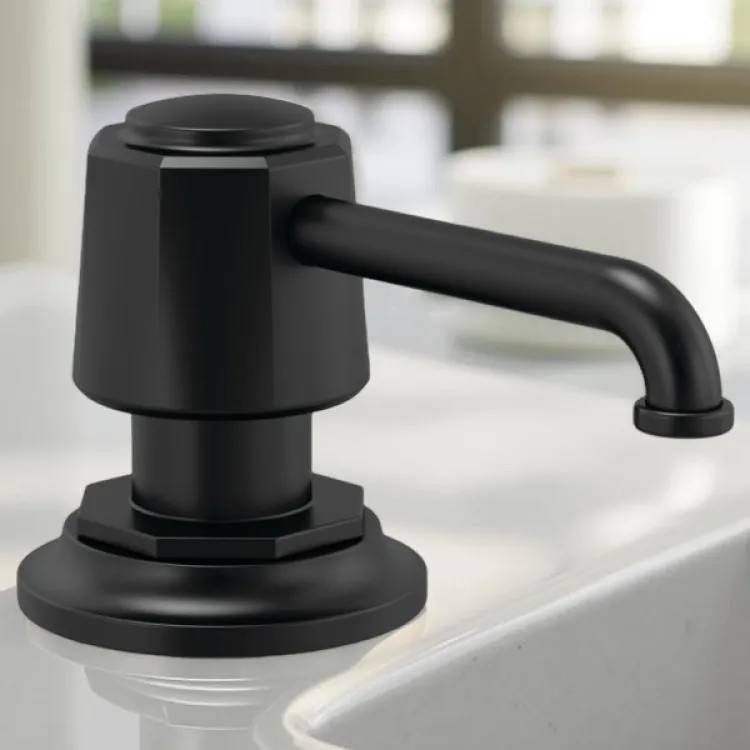 Brizo Rook Soap/Lotion Dispenser, 13 Ounce, Matte Black - RP100487BL
