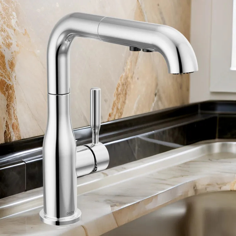 Delta Almari Single Handle Pull-Out Kitchen Faucet, Diamond Seal, MagnaTite, 1.8 GPM, Chrome - 16943-DST