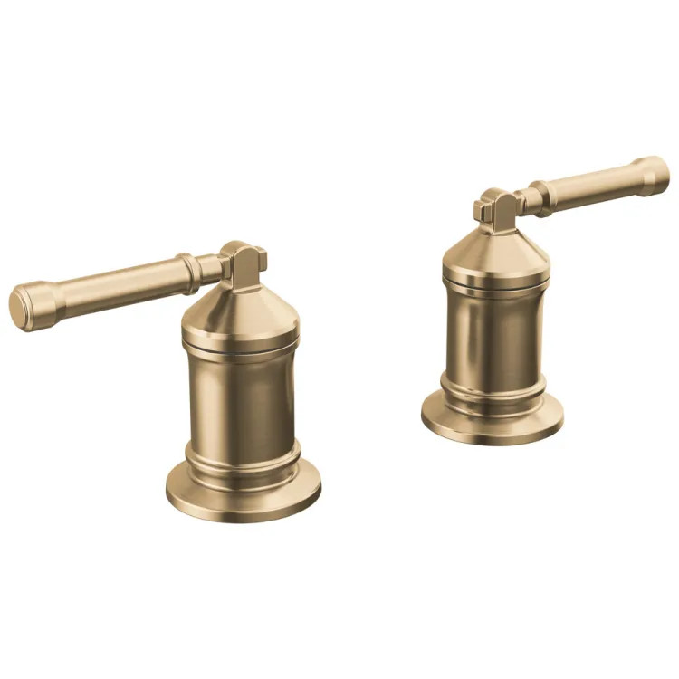 Delta Broderick 4-3/16" Two Handle Roman Tub, Cross Handle Kit, ADA, Lumicoat Champagne Bronze - H596CZ-PR