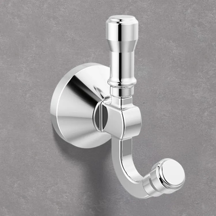 Delta Broderick 3-3/8" Double Robe Hook, Chrome - 78435