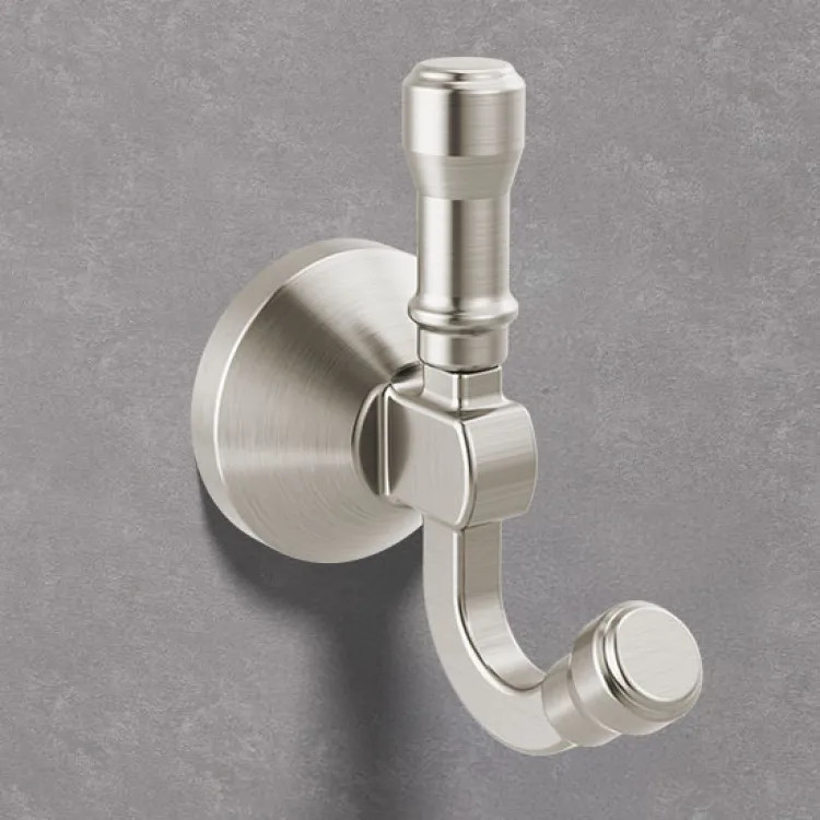 Delta Broderick 3-3/8" Double Robe Hook, Stainless - 78435-SS