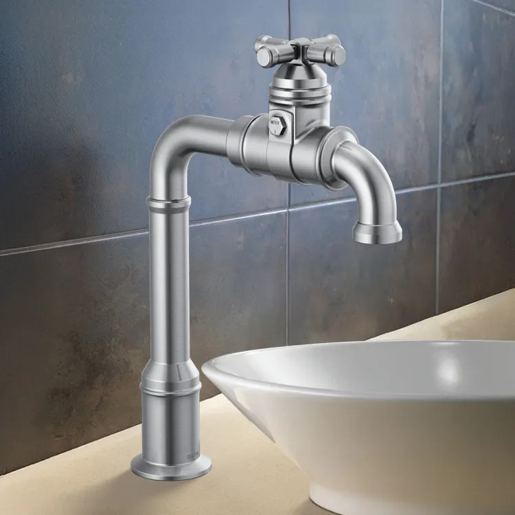 Delta Broderick Single Handle Bar/Prep Faucet, ADA, 1.5 GPM, Arctic Stainless - 1990LFC-AR