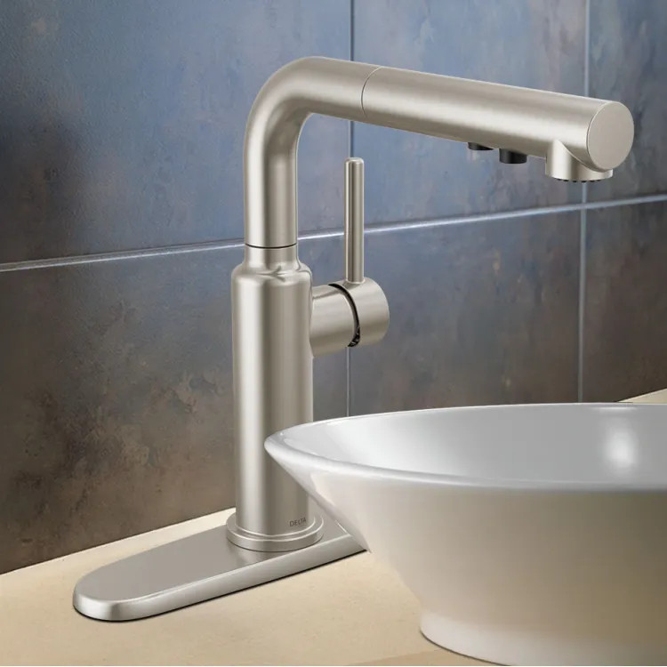 Delta Daneri Single Handle Pull-Out Kitchen Faucet, Touch-Clean, Diamond Seal, MagnaTite, ADA, 1.8 GPM, Stainless - 16879-SS-DST