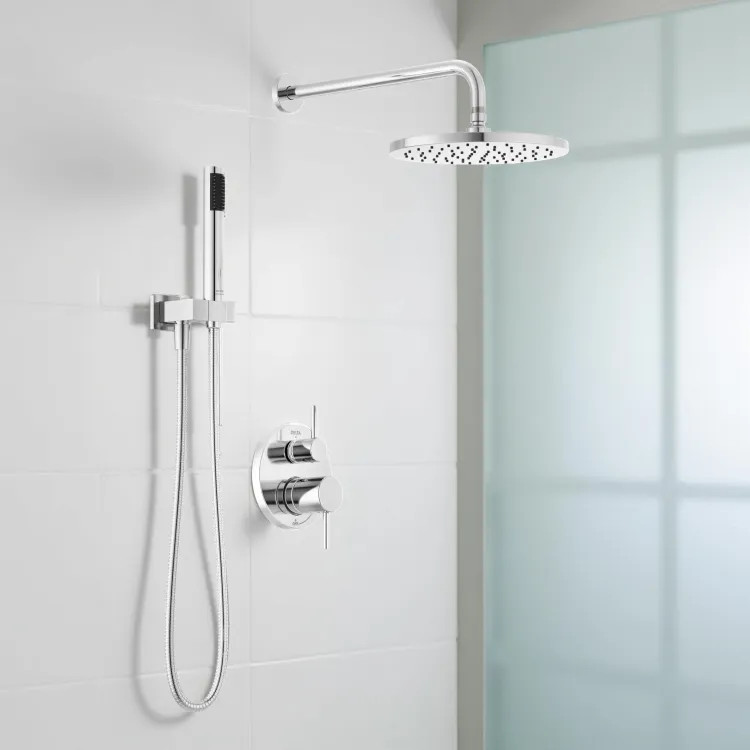Delta Modern Monitor 14 Series Shower With Raincan, Hand Shower & Rough Valve, Touch-Clean, MultiChoice, ADA, 1.75 GPM, Chrome - 342702