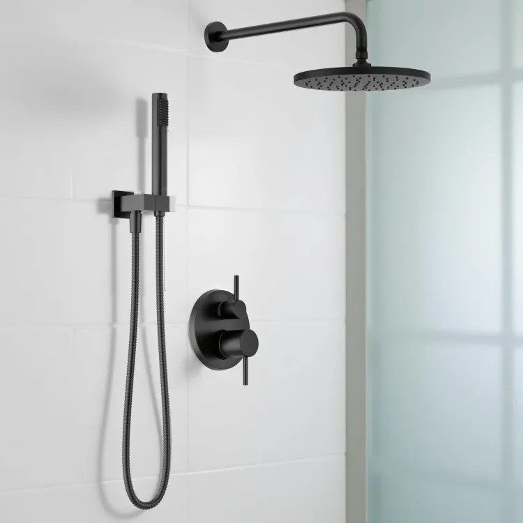 Delta Modern Monitor 14 Series Shower With Raincan, Hand Shower & Rough Valve, Touch-Clean, MultiChoice, ADA, 1.75 GPM, Matte Black - 342702-BL