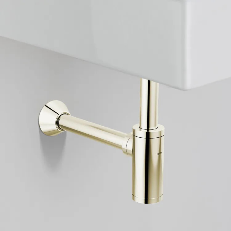 Delta Bottle Trap With  Removable Cleanout Cover, Brass,  Polished Nickel - DT041141-PN