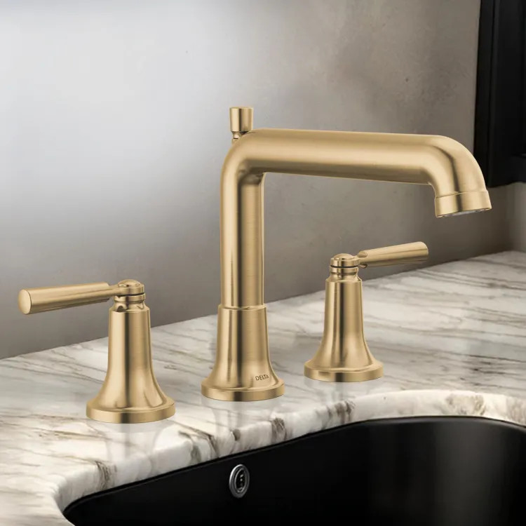 Delta Saylor Roman Tub Faucet Trim, Fixed Spout, Two Lever Handles, ADA-Compliant, Champagne Bronze - T2736-CZ
