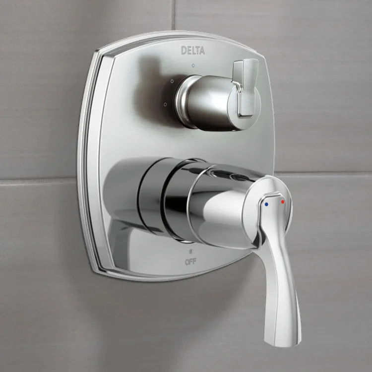 Delta Stryke Monitor 14 Series Valve Only Trim With Six Settings, Less Handle), ADA, Lumicoat Chrome - T24976-PR-LHP