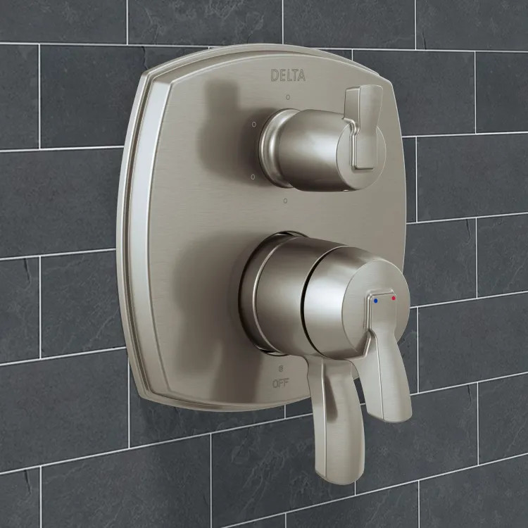 Delta Stryke Monitor 17 Series Integrated Diverter Valve Trim With Six Function (Less Handle), MultiChoice, Lumicoat Stainless - T27976-SS-PR-LHP